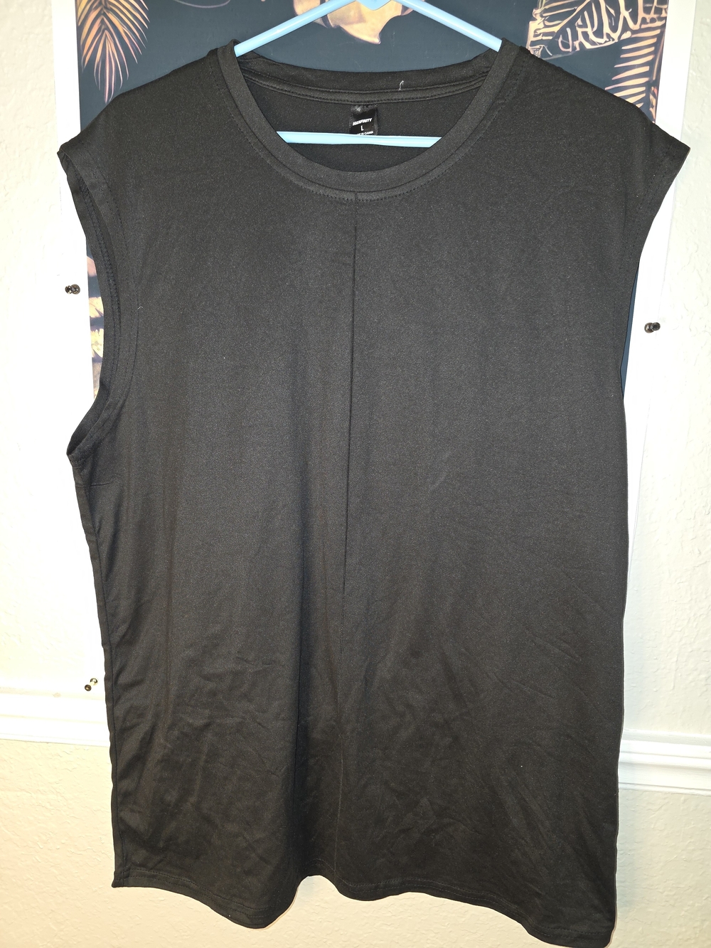 NFINITY Black Crewneck Sleeveless Top